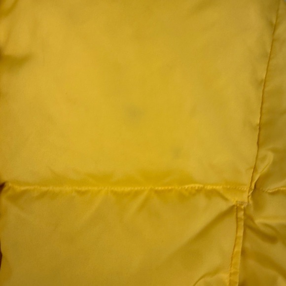 Vintage GAP Women XL Yellow Puffer Vest Y2K Full Zip Velcro Fleece Lined - Picture 7 of 13